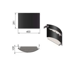 Holzfachtür 360° Drehbar Schwarz TermaTech TT21