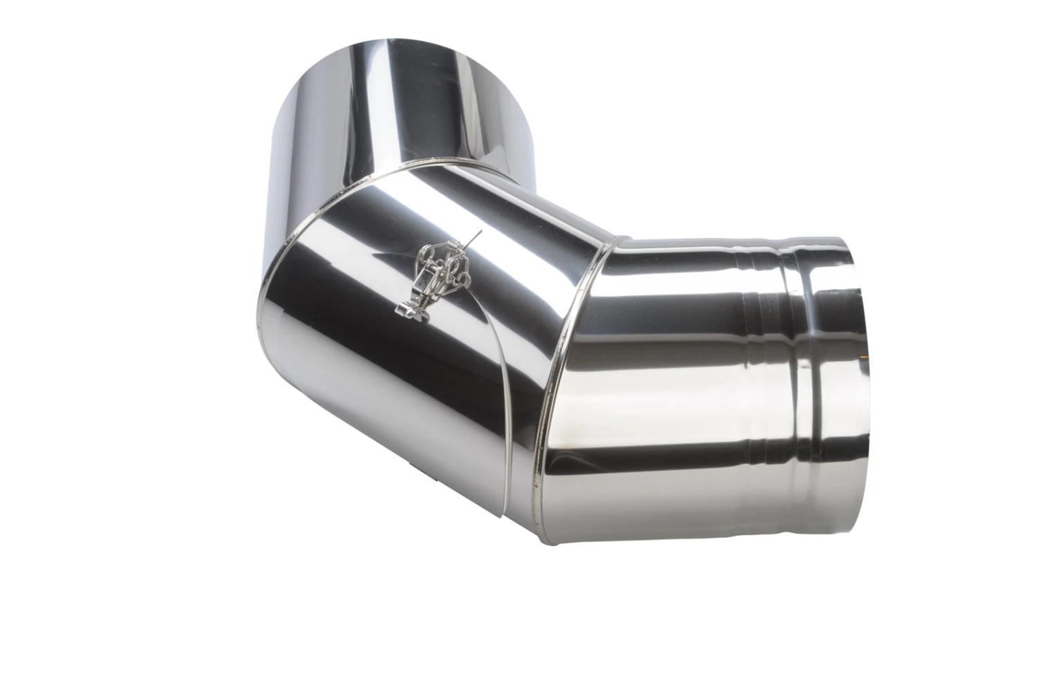 Schornstein Winkel 90° Mit Prüföffnung Doppelwandig - Eka Cosmos D 25 – Bild 2