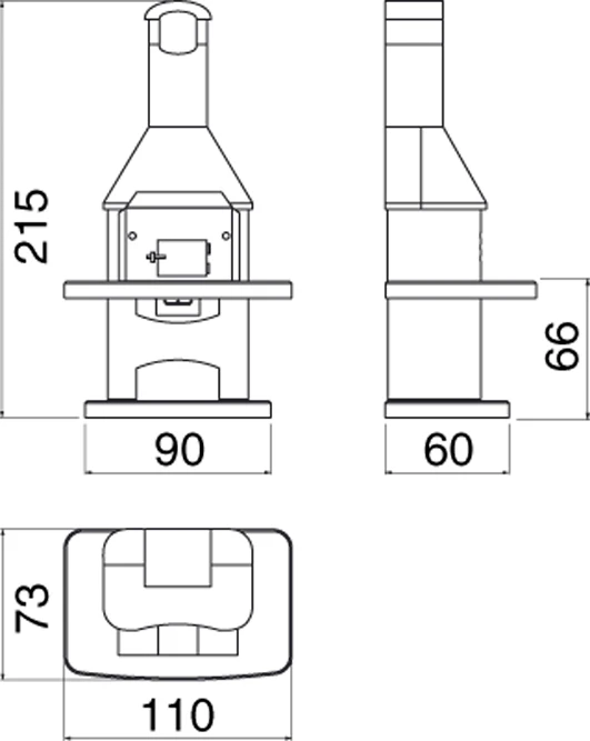 Grillkamin Wellfire NOVA QUATTRO 4 In 1 Weiß Mit Betonhaube – Bild 3