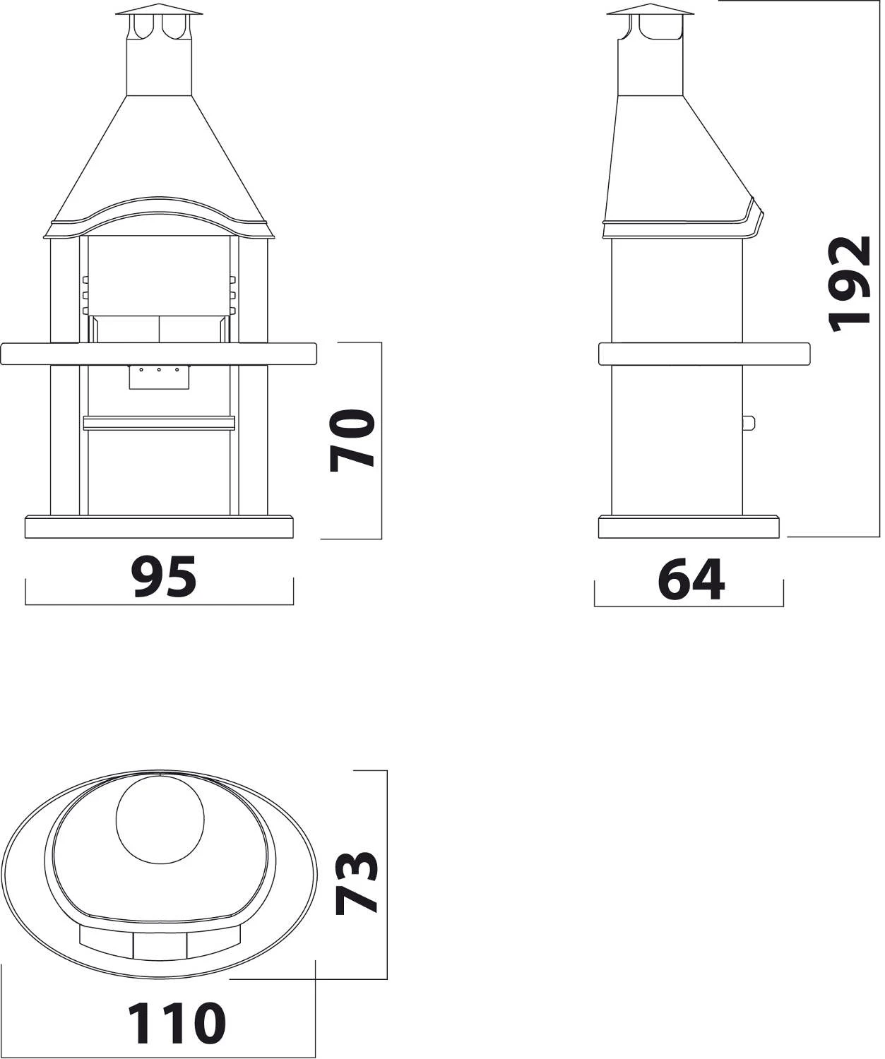 Grillkamin Wellfire DUNA COLORA Mit Kupferhaube – Bild 3