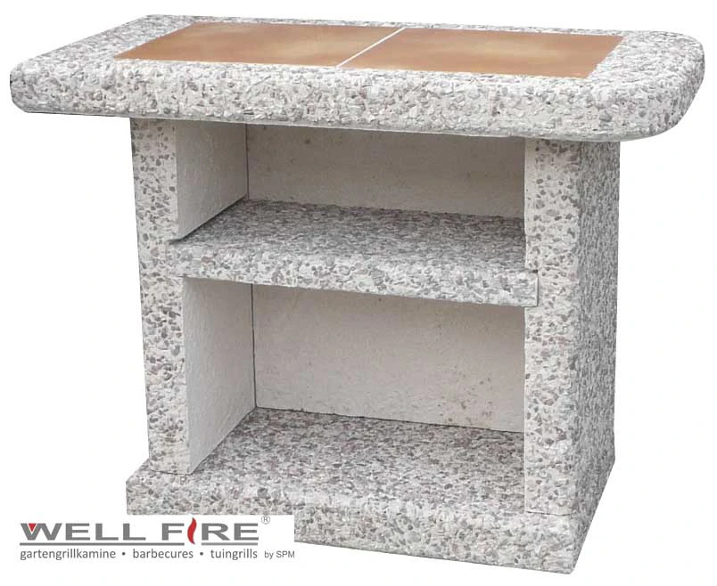 Beistelltisch Für Grillkamin AVANTA Rot-weiß