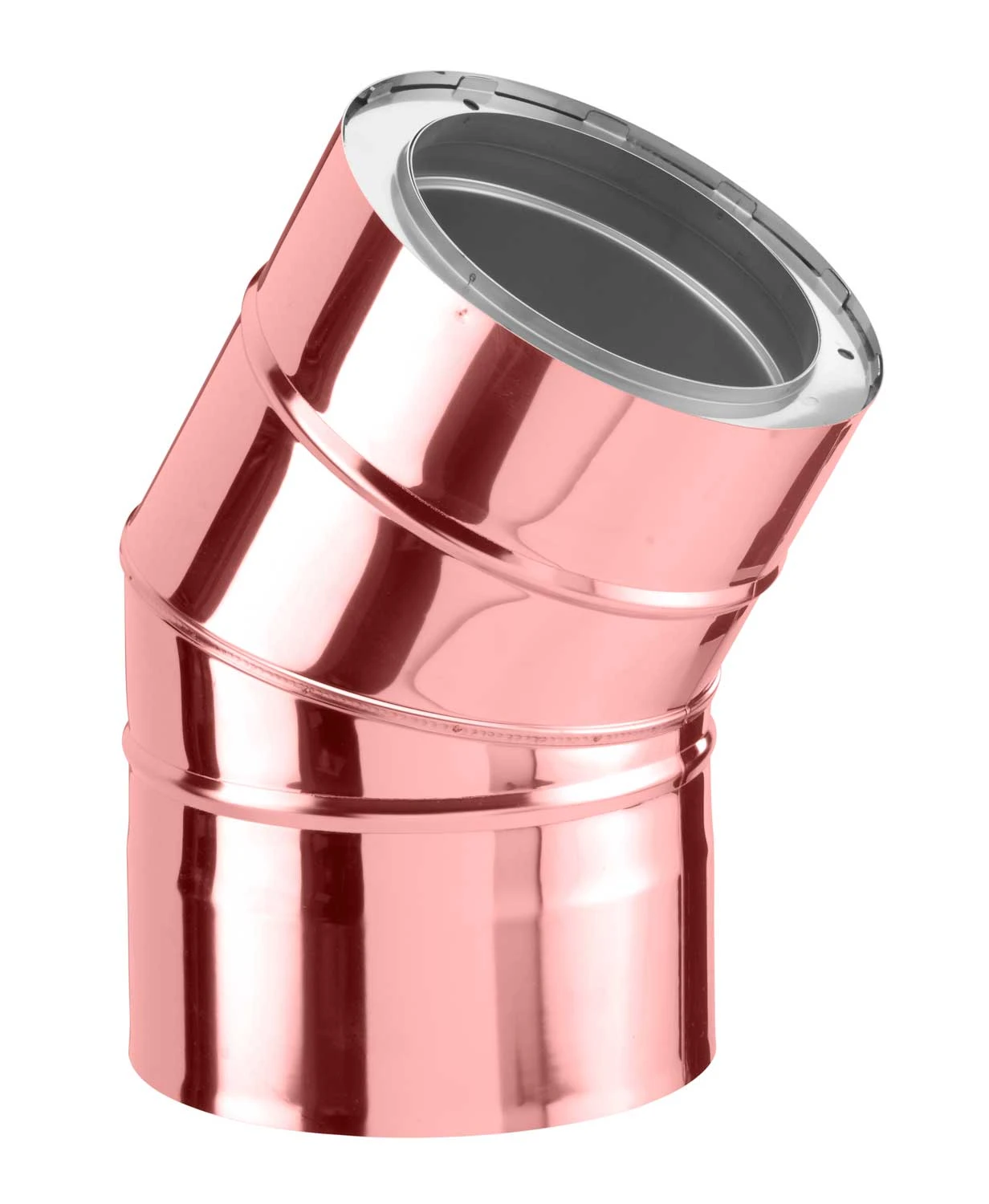 Schornstein Winkel 15° Doppelwandig Verkupfert - Eka Complex D 25