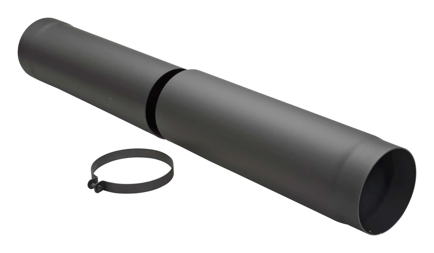 Teleskop-Rauchrohr Stahl 590-900 Mm Schwarz – Bild 2
