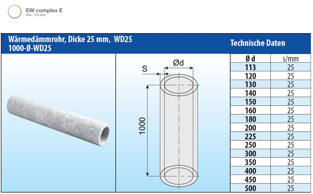 Wärmedämmrohr 1000 Mm Dämmstärke 25 Mm - Eka Complex E – Bild 4