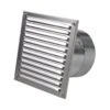 Außenluftgitter 23 X 23 Cm Edelstahl Mit Anschlussstutzen