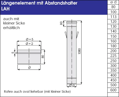 F90 Leichtbauschornstein 9,2 M V4A-Edelstahl NW 80-130 Mm - Eka L90 Compact – Bild 15