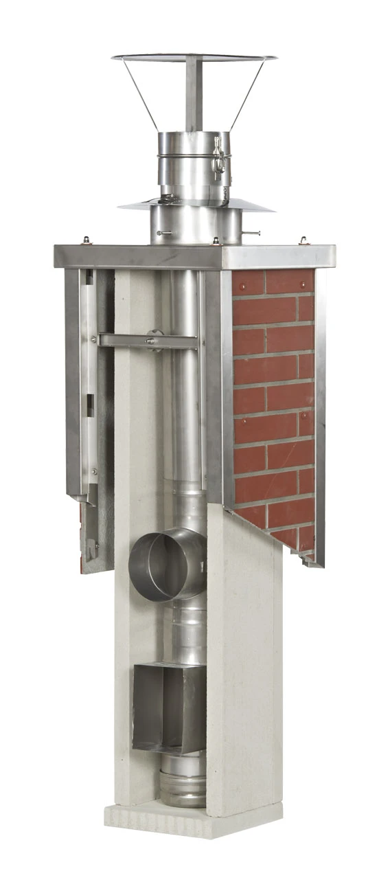 F90 Leichtbauschornstein 7,2 M V4A-Edelstahl NW 180 Mm - Eka L90 Compact – Bild 3