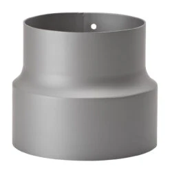Reduzierung Rauchrohr Stahl Hellgrau, Weit-eng