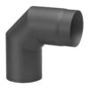Rauchrohrbogen Stahl 2x 45° Schwarz