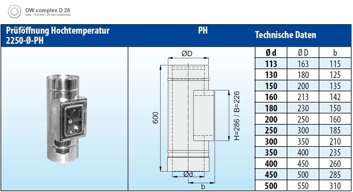 Edelstahlschornstein 6,2 M Doppelwandig - Eka Complex D 25 – Bild 15