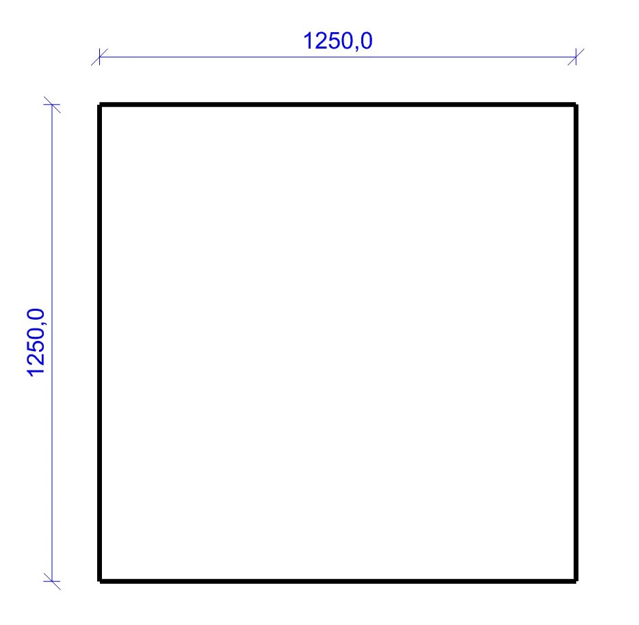 Kamin Bodenplatte, 2 Mm Stahl, Quadrat 1250 X 1250 Mm, Schwarz