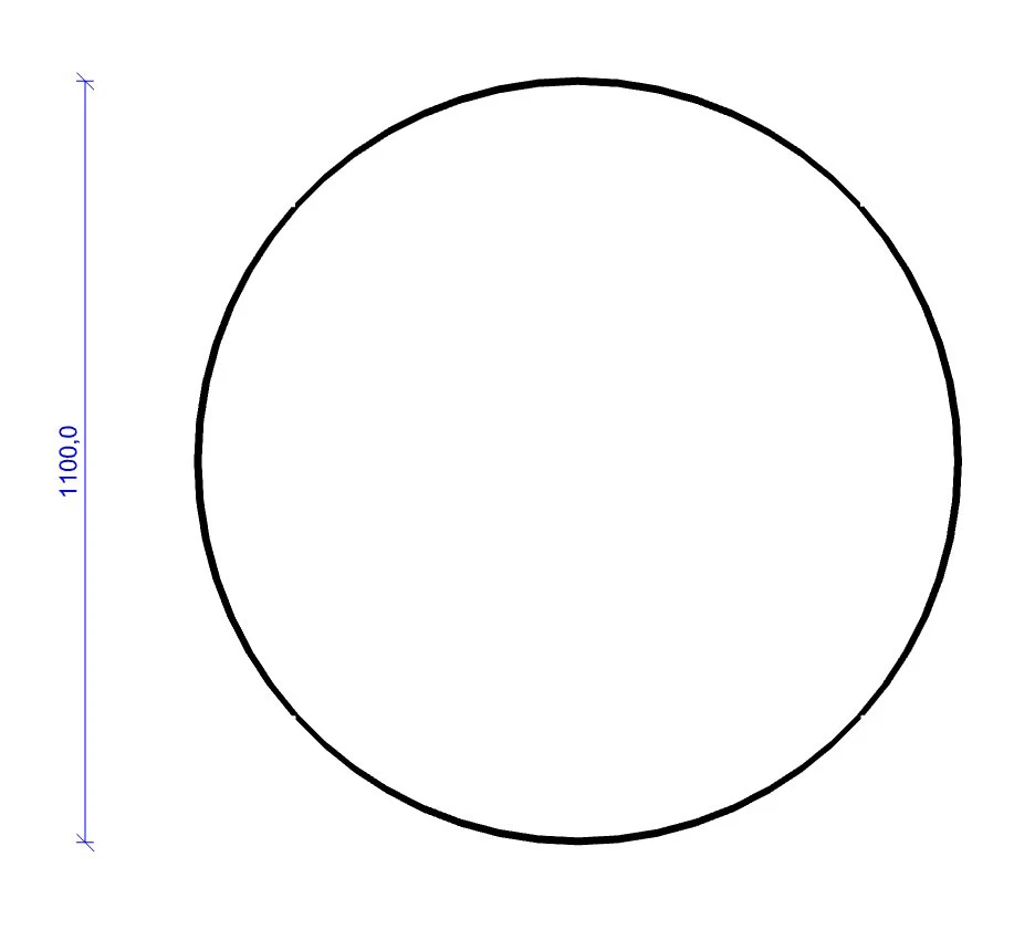 Kamin Bodenplatte, 2 Mm Stahl, Kreis Ø 1100 Mm, Schwarz