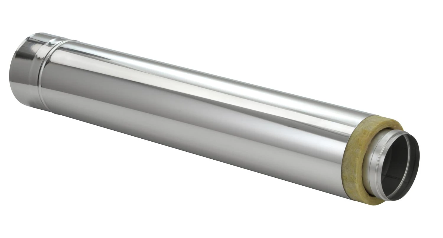 Schornsteinrohr Edelstahl 1080 Mm Doppelwandig Kürzbar - Eka Complex D 25