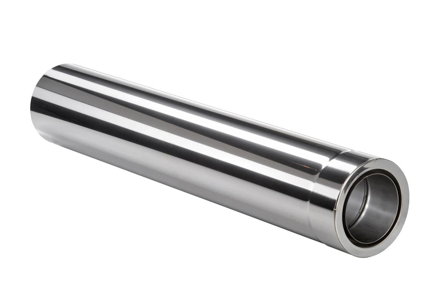 Schornsteinrohr Edelstahl 1080 Mm Doppelwandig KĂĽrzbar Wandfutter - Eka Cosmos D 25