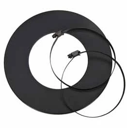 Rosette Mit Zwei Schellen FĂŒr Isoliertes Aluflexrohr, Schwarz