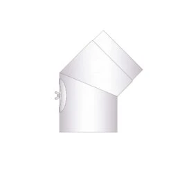 Rauchrohrbogen Stahl 45° Unlackiert Mit Tür