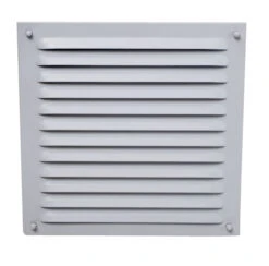 Außenluftgitter 23 X 23 Cm Mit Anschlussstutzen Weiß