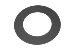 Deckenrosette Rauchrohr Stahl Randbreite 55 Mm Ø 150 Mm Schwarz, Flach