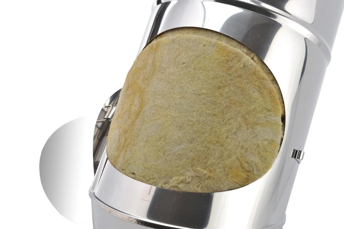 Schornstein Winkel 45° Doppelwandig Mit Prüföffnung - Eka Complex D 50 – Bild 3