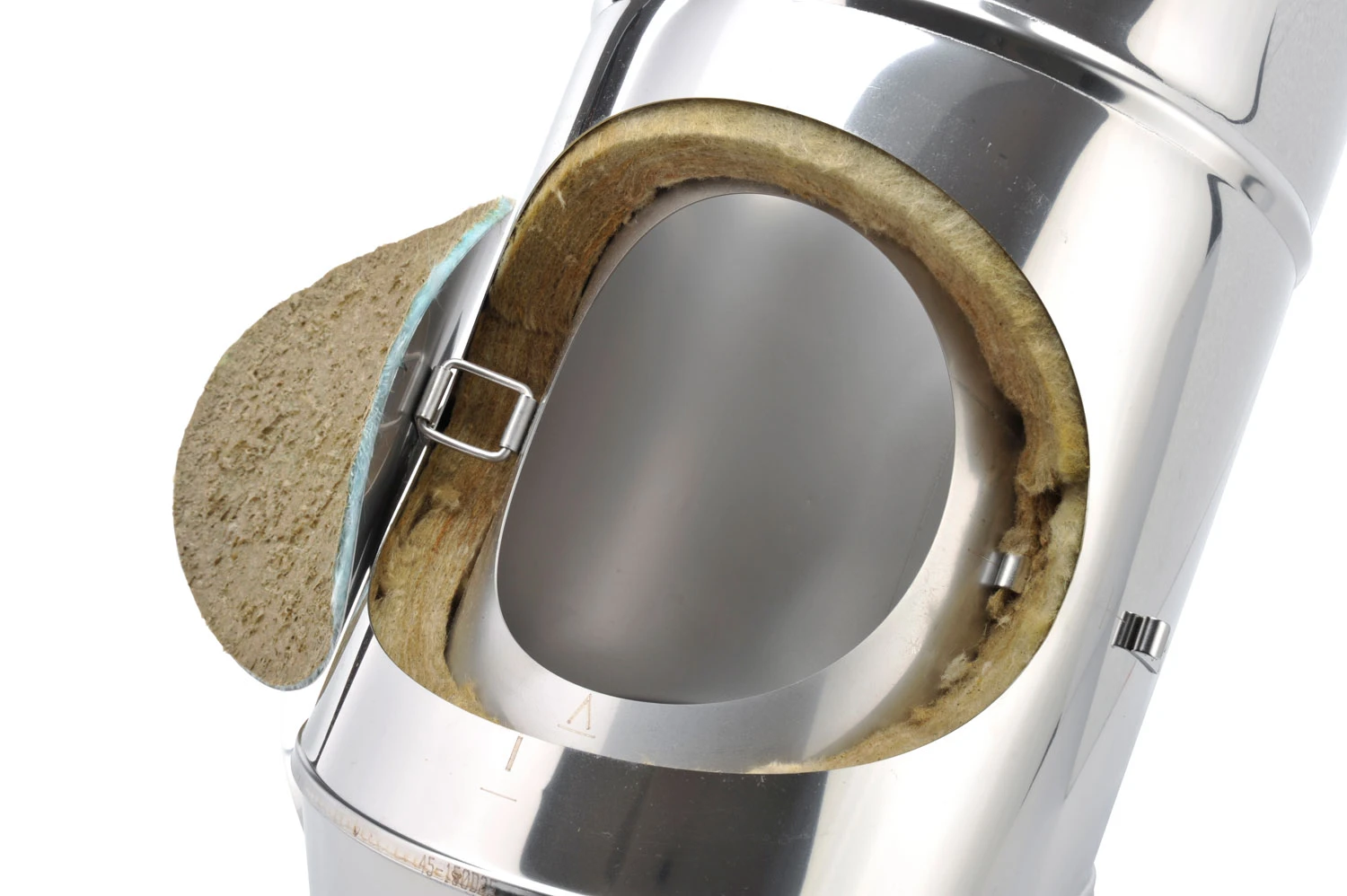 Schornstein Winkel 45° Doppelwandig Mit Prüföffnung - Eka Complex D 50 – Bild 5