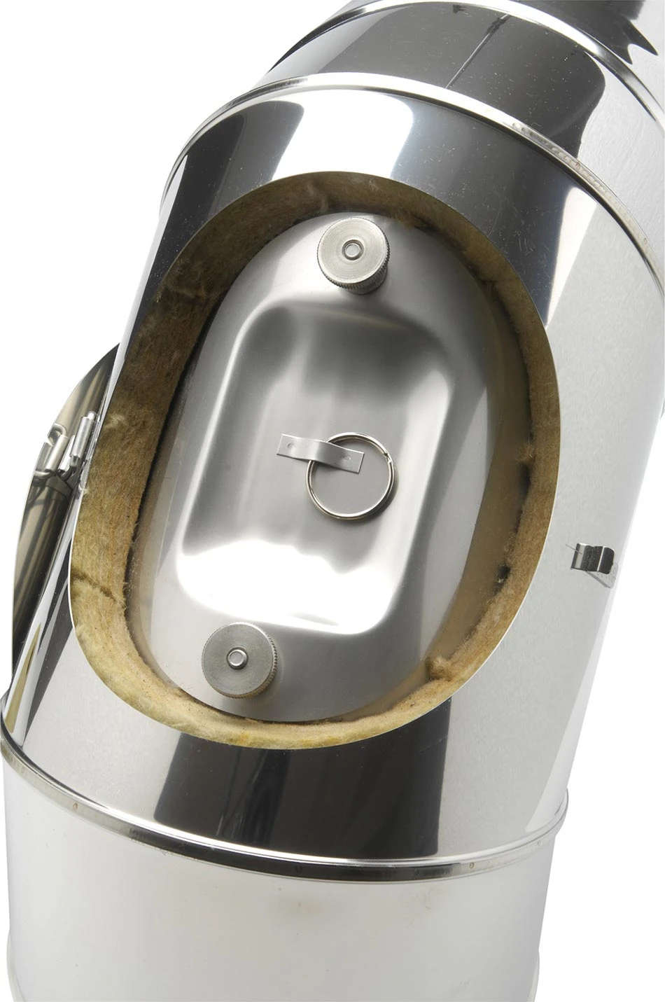 Schornstein Winkel 90° Doppelwandig Mit Prüföffnung - Eka Chromos D 25 – Bild 5