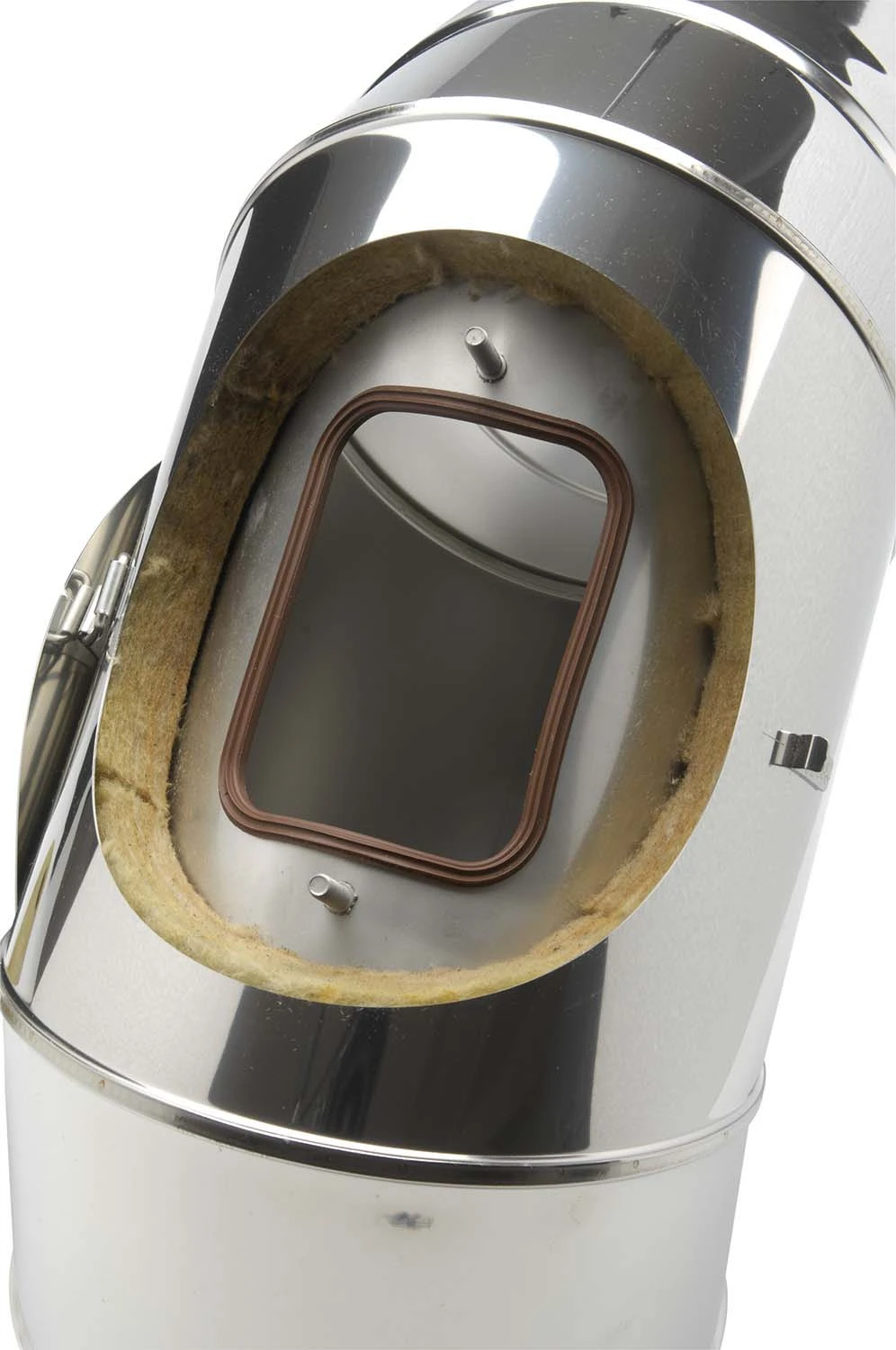 Schornstein Winkel 90° Doppelwandig Mit Prüföffnung - Eka Chromos D 25 – Bild 6