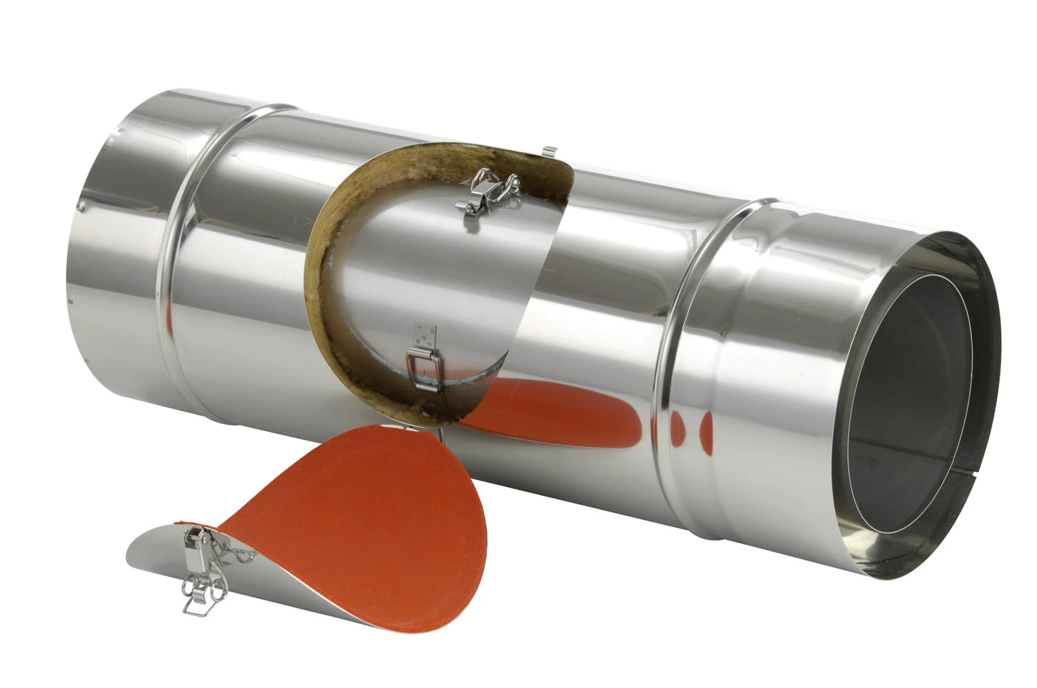 Schornsteinrohr Edelstahl 540 Mm Doppelwandig Mit Prüföffnung - Eka Complex D 50 – Bild 5