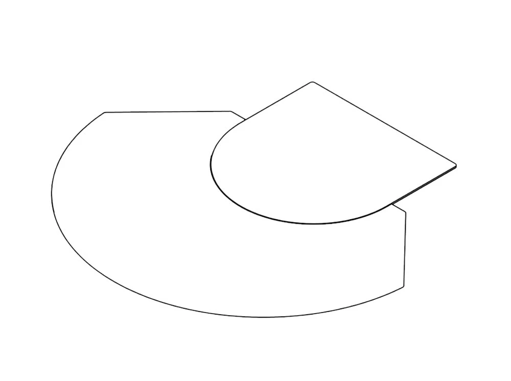 Vorlegeplatte Universal 1 Aussparung Ø 610 Mm, 6 Mm ESG-Klarglas – Bild 2