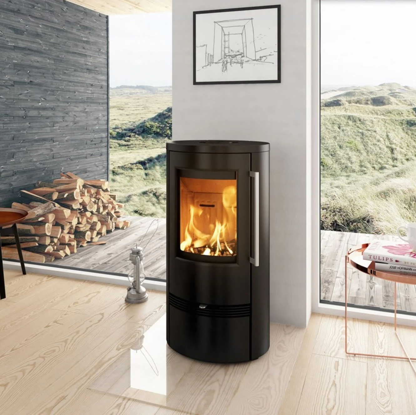 Kaminofen TermaTech TT21RL Schwarz, 6 KW â Bild 3