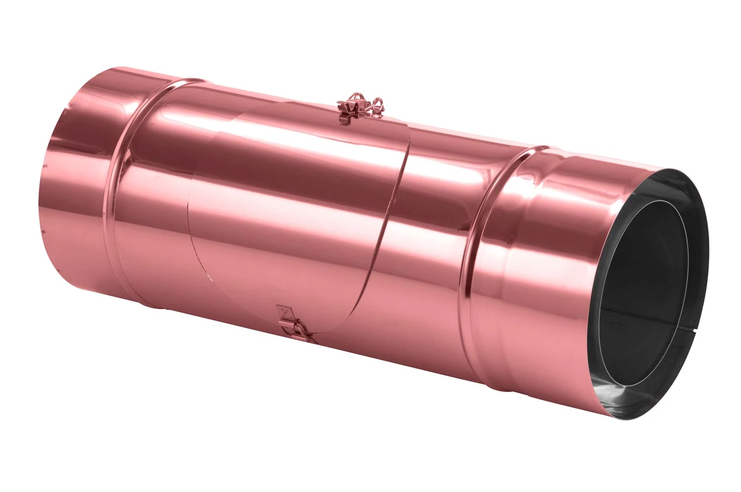 Schornsteinrohr 540 Mm Doppelwandig Mit Prüföffnung Verkupfert - Eka Complex D 50 – Bild 3