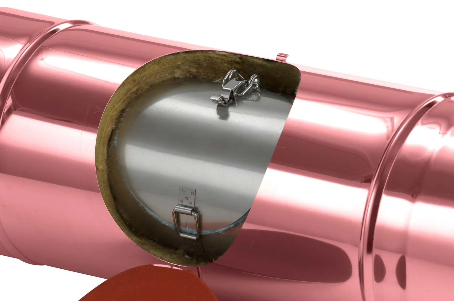 Schornsteinrohr 540 Mm Doppelwandig Mit Prüföffnung Verkupfert - Eka Complex D 50 – Bild 5