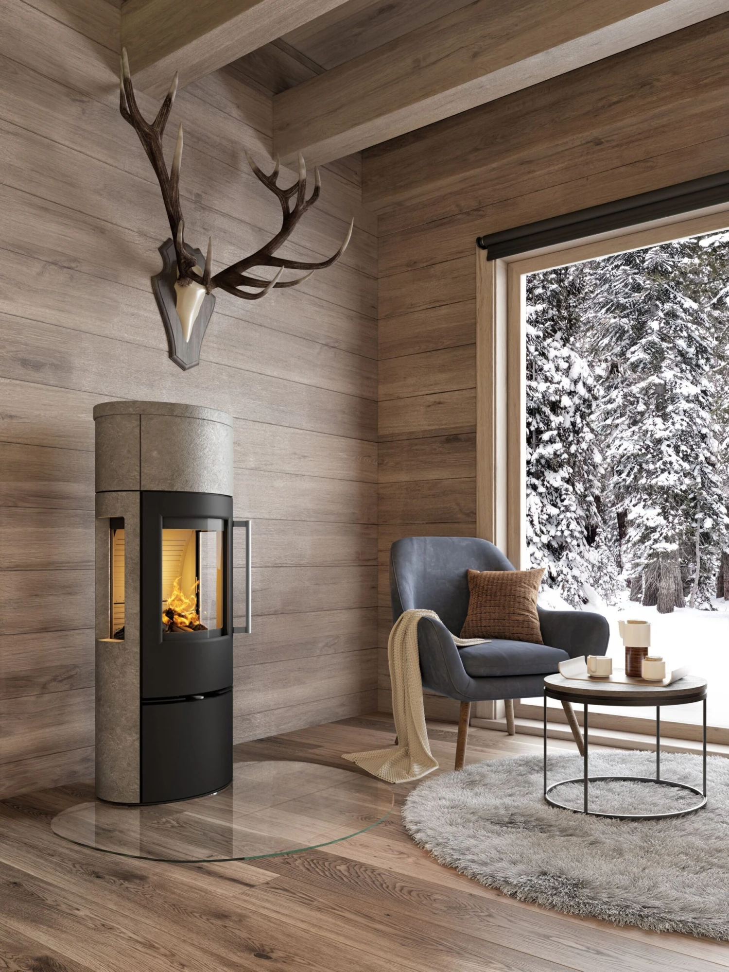 Kaminofen TermaTech TT23RGS Heat Storage Speckstein, 5,6 KW – Bild 2