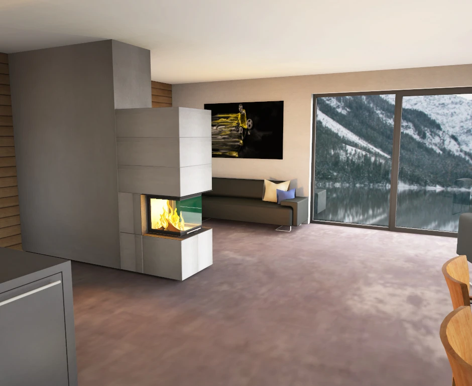 Kaminbausatz Brunner Systemkamin BSK 10 Panorama Kamin Schiebetür, 8 KW – Bild 6