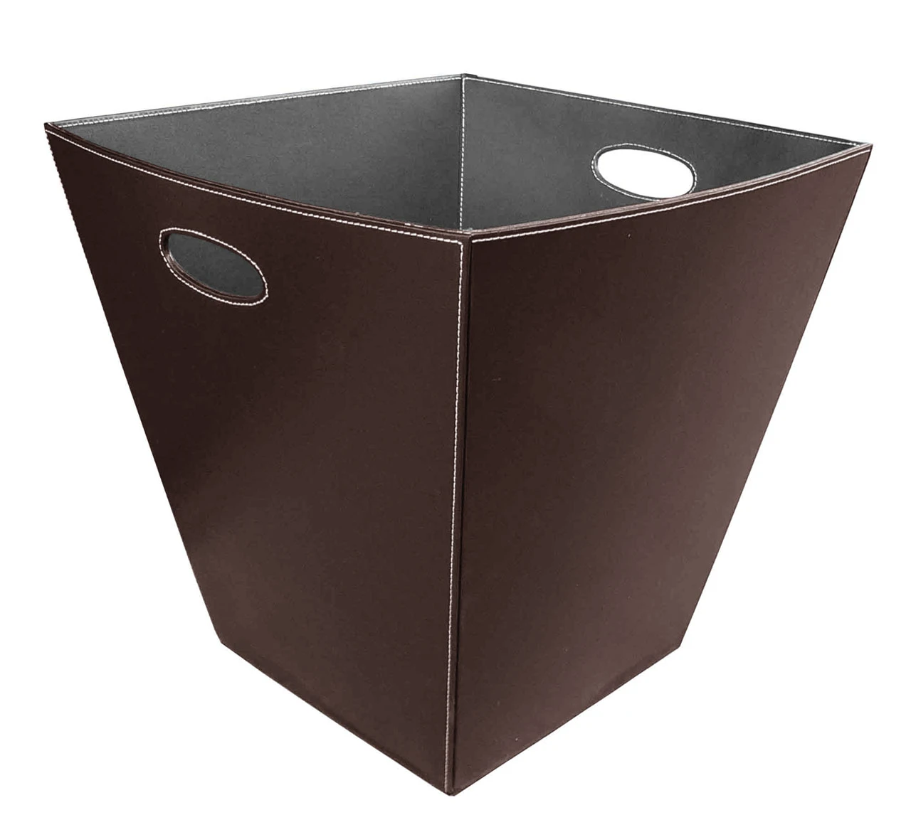 Holzkorb Leder Eckig Lienbacher, Braun – Bild 2