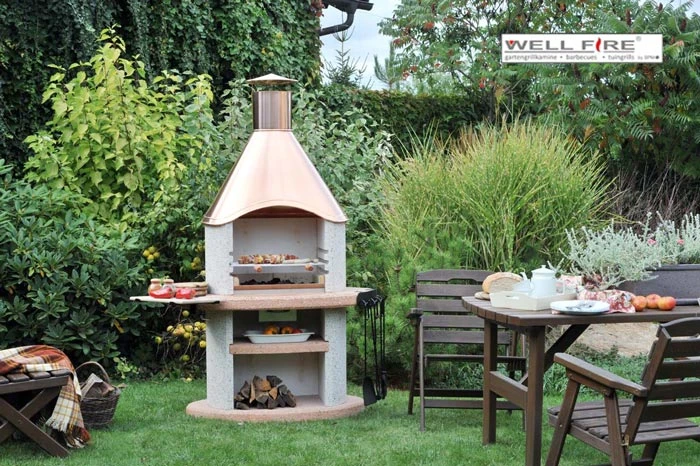 Grillkamin Wellfire DUNA COLORA Mit Kupferhaube – Bild 2