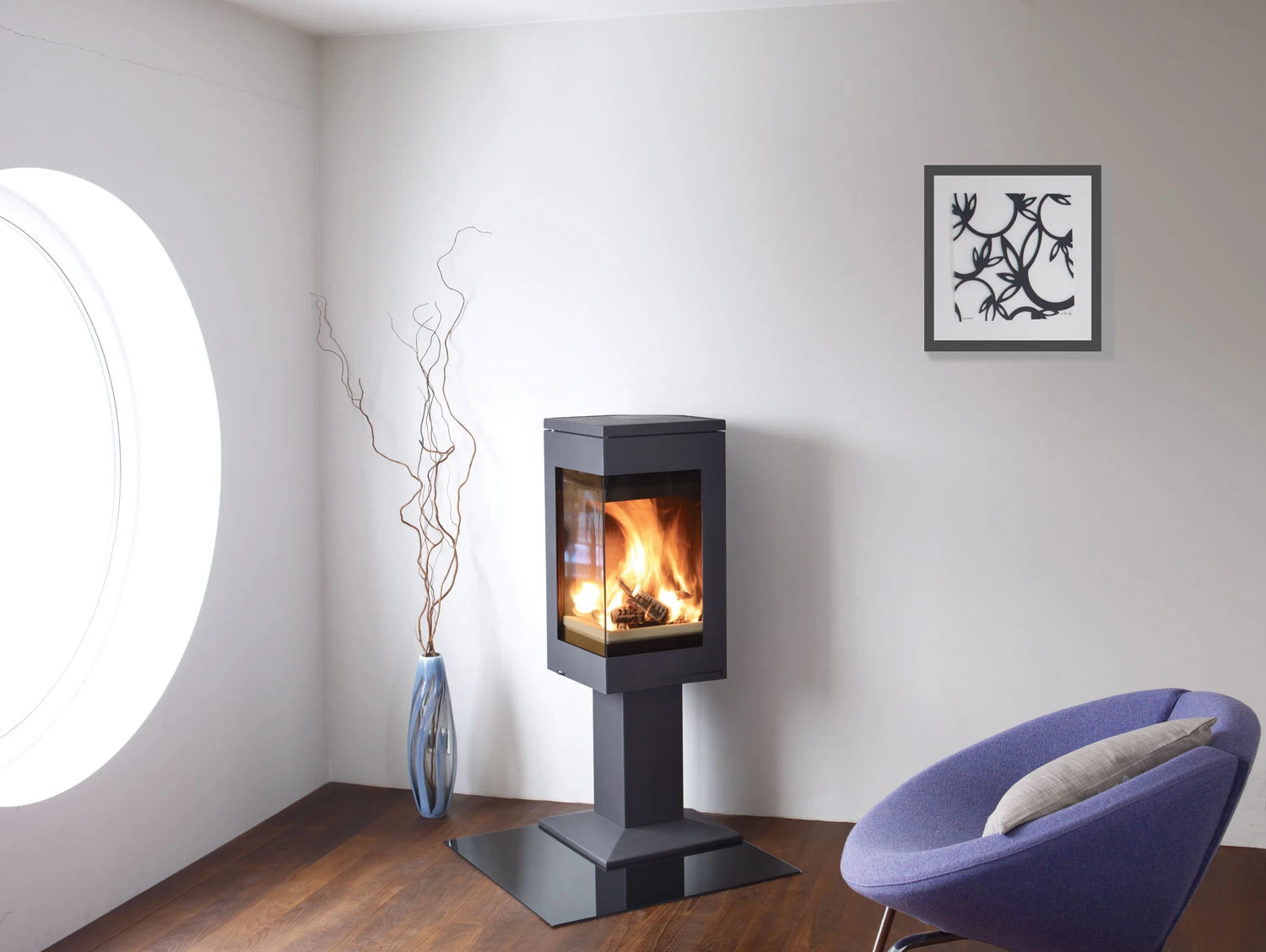 Kaminofen Nordpeis QUADRO 1 Schwarz, 6 KW – Bild 6