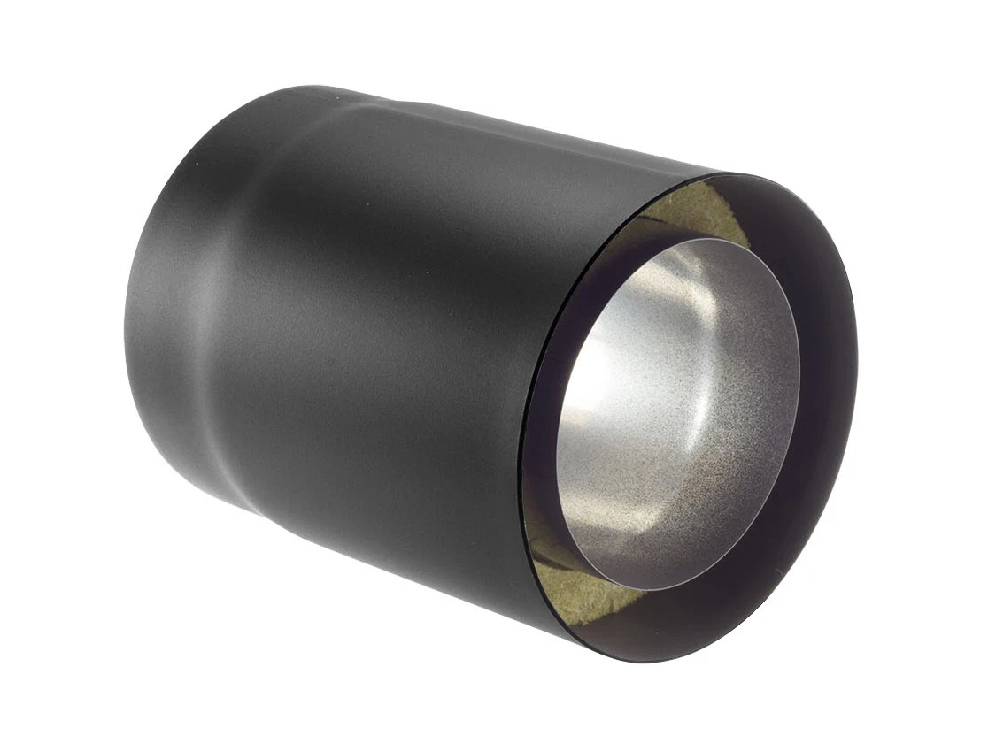 Rauchrohr Stahl Doppelwandig 500 Mm Ă 150 Mm Schwarz