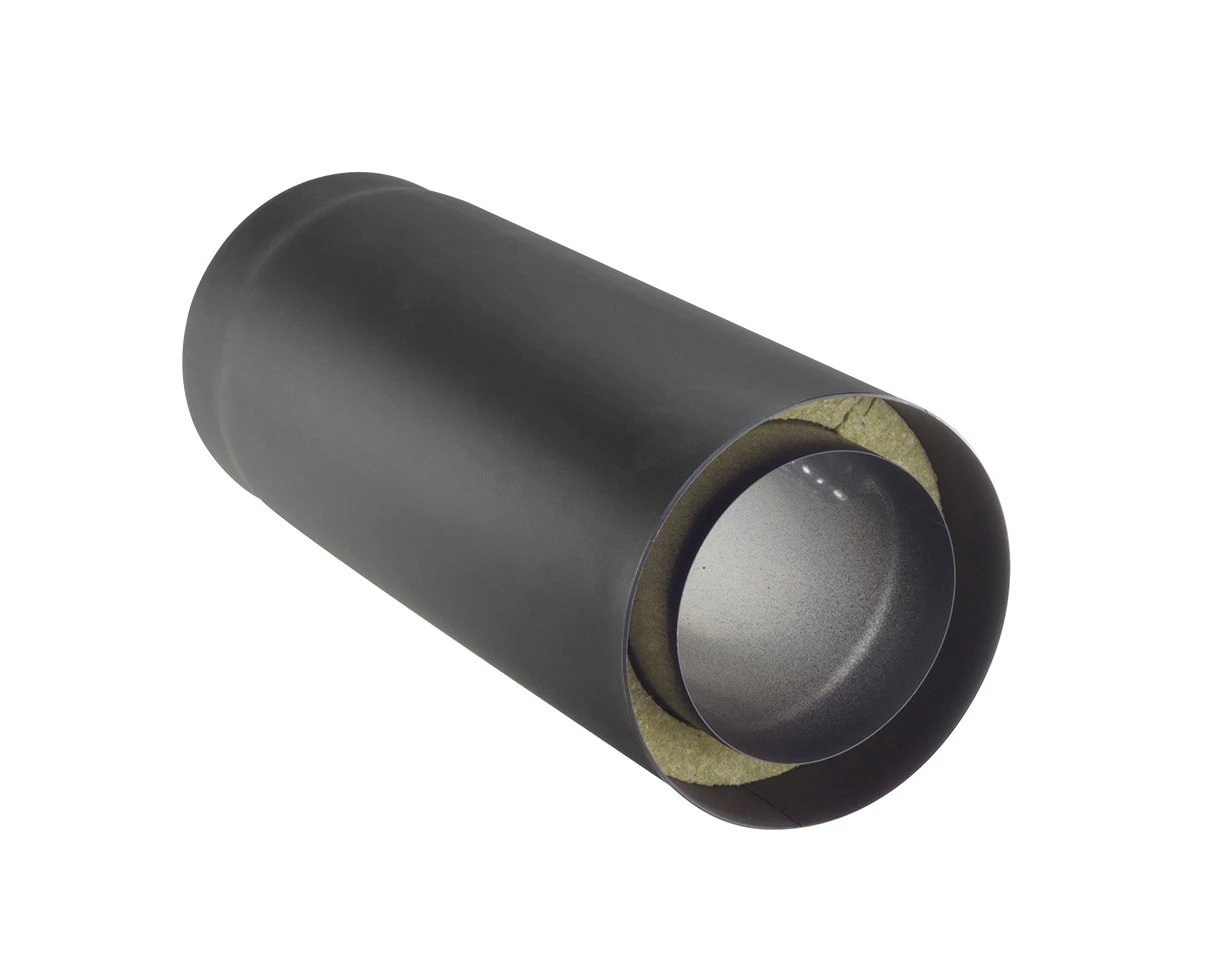 Rauchrohr Stahl Doppelwandig 750 Mm Ă 150 Mm Schwarz â Bild 3