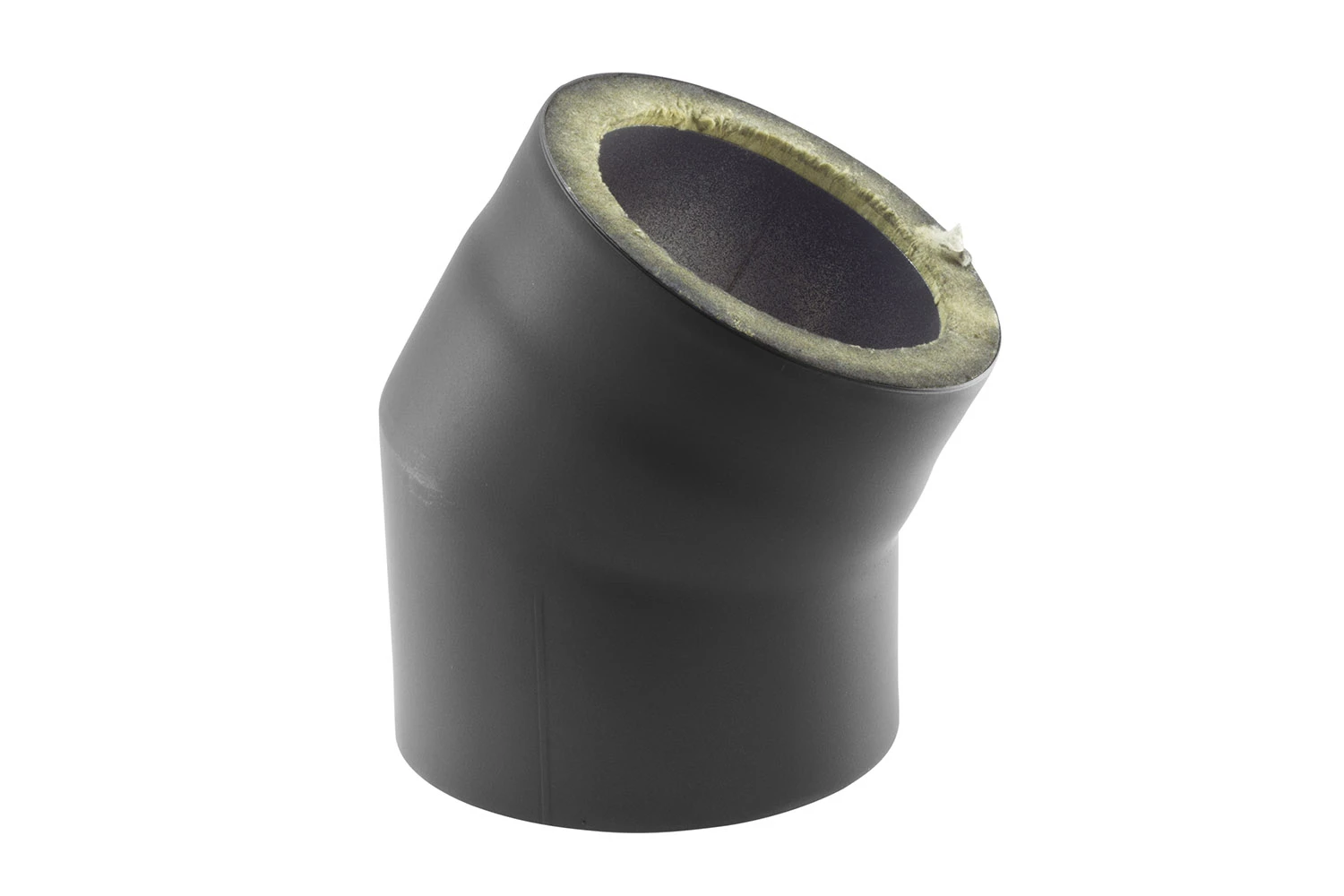 Rauchrohrbogen Stahl 30° Doppelwandig Ø 150 Mm Schwarz – Bild 3