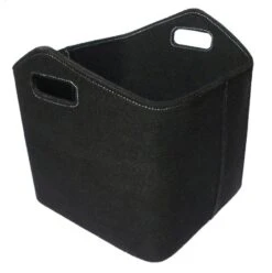 Holzkorb Aus Filz Eckig Lienbacher, Schwarz