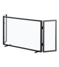 Funkenschutz Glas Heibi 3-teilig, 111 X 47 X 15 Cm