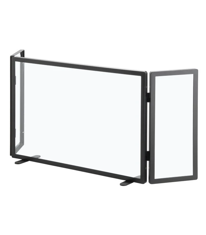 Funkenschutz Glas Heibi 3-teilig, 111 X 47 X 15 Cm