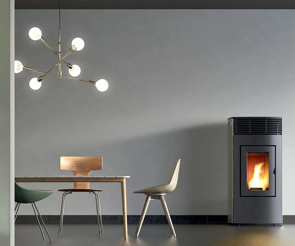 Pelletofen Wasserführend RED LOTO Metall Hydro, 16 KW – Bild 4