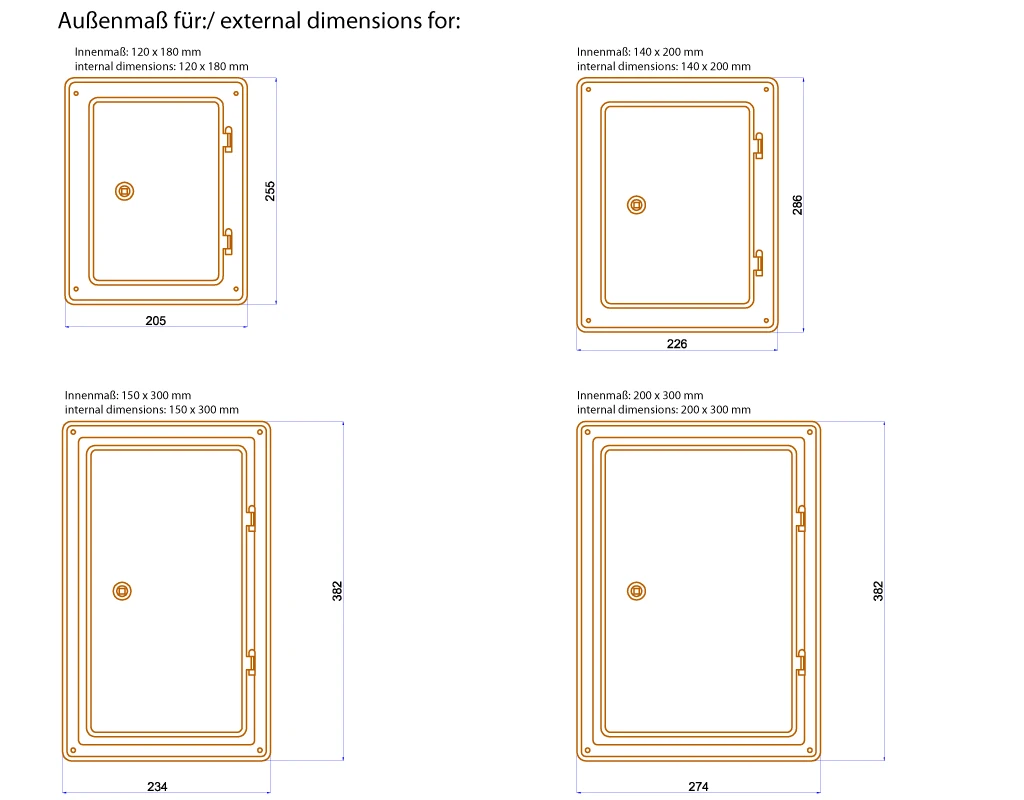 EKA Rußschutztür Edelstahl V4A – Bild 2