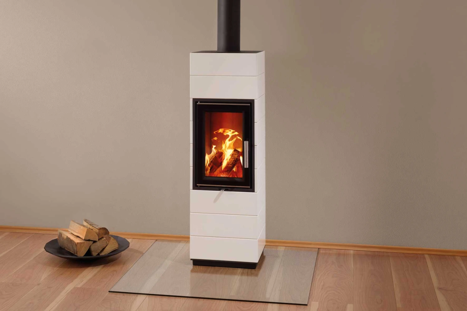 Kaminofen Leda CORNA Weiß Emalliert, 6 KW – Bild 4