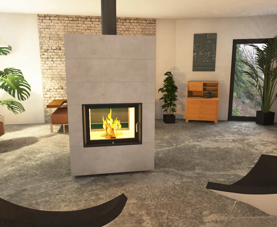 Kaminbausatz Brunner Systemkamin BSK 08 Kompakt Kamin Tunnel, 11 KW – Bild 6