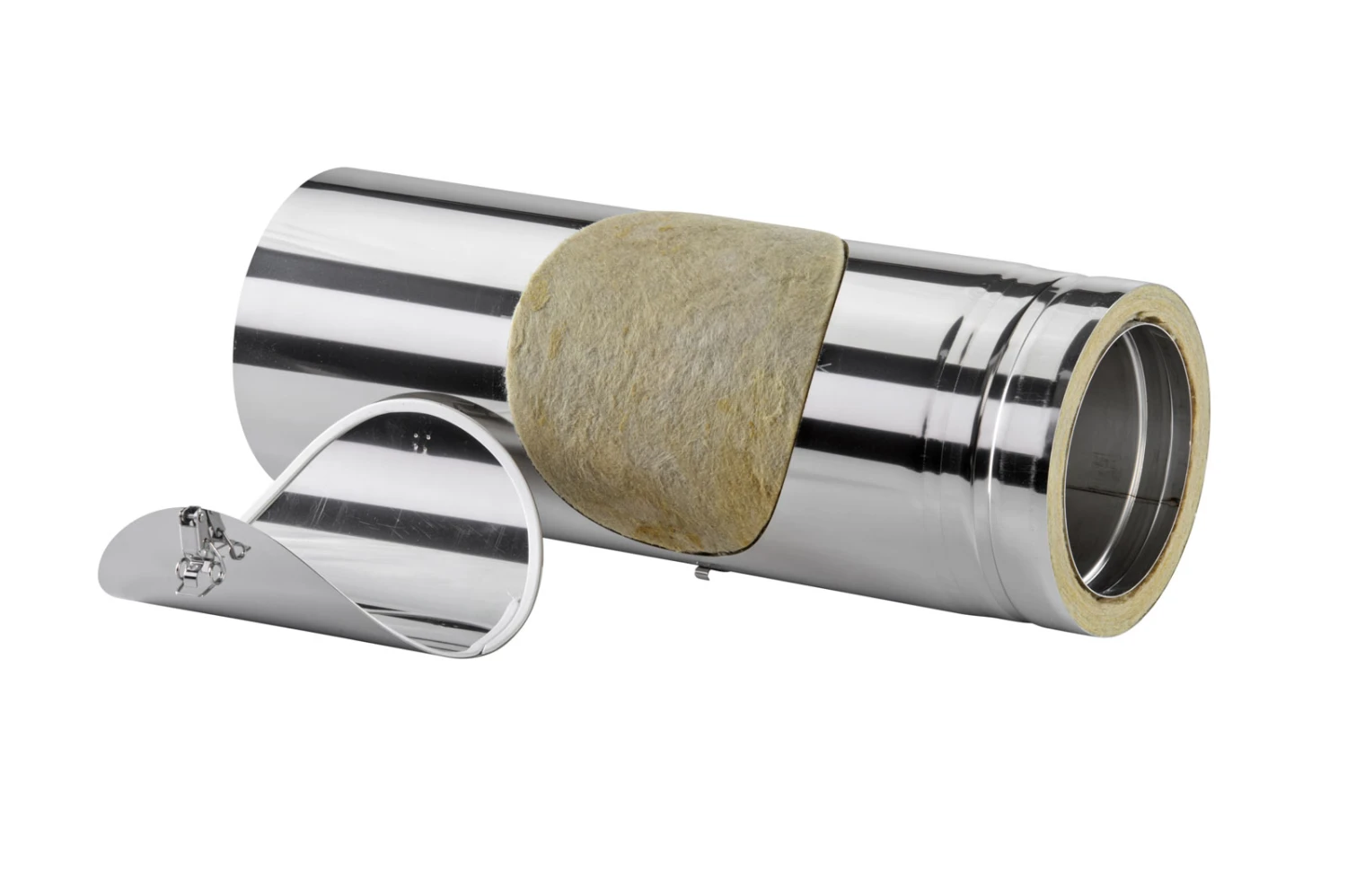 Schornsteinrohr Edelstahl 540 Mm Doppelwandig Mit Prüföffnung - Eka Cosmos D 25 – Bild 4