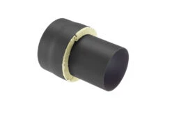 Anschlussstück Ofenstutzen Rauchrohr Stahl 320 Mm Doppelwandig Schwarz