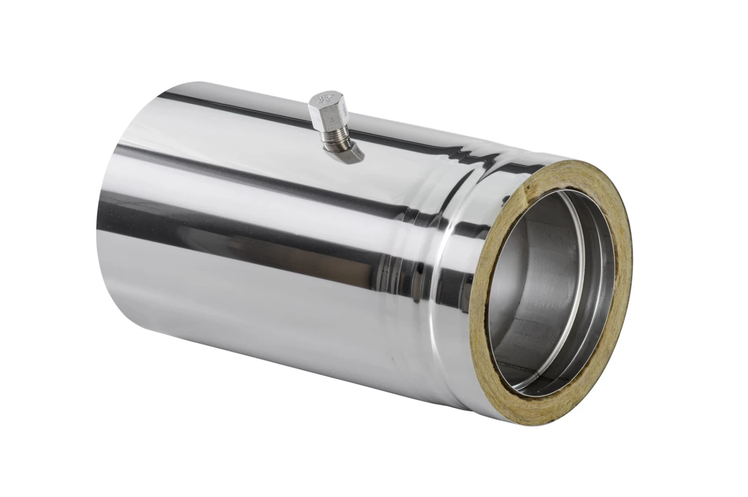 Schornsteinrohr Edelstahl 360 Mm Doppelwandig Mit Messstutzen - Eka Cosmos D 25 – Bild 2