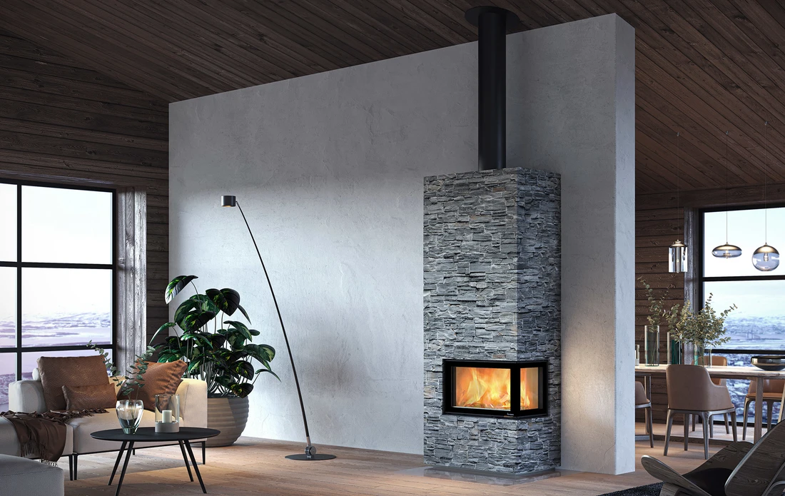 Kaminbausatz Nordpeis DAVOS A STONE, 8.9 KW – Bild 4